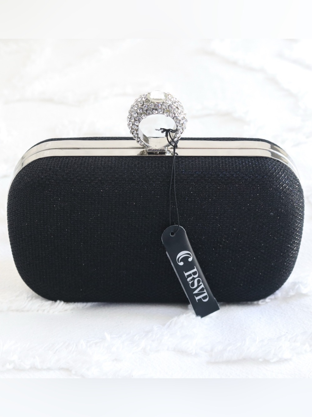 Charming Charlie | NWT Sparkly Crystal Knuckle Ring Hard Shell Box Clutch Purse